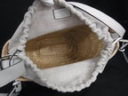 Loewe Drawstring Basket Anagram Raffia Shoulder Bag Light Beige — view 5