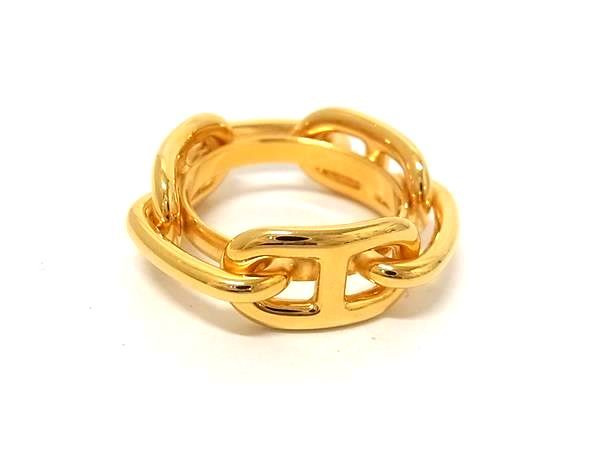 Hermes Chaine D'ancre Lucade Legato Scarf Ring Closure Gold