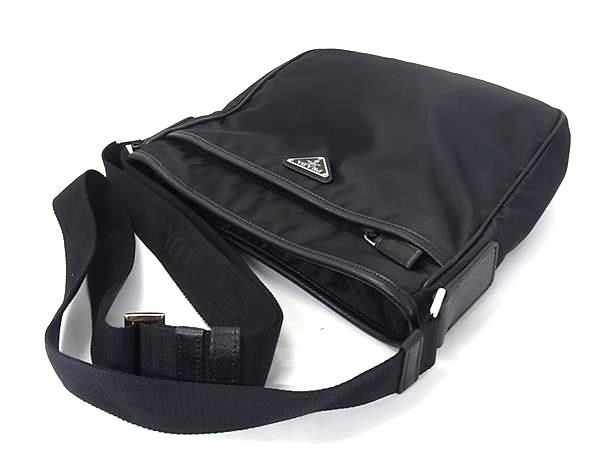 Prada Tessuto Nylon Crossbody Shoulder Bag Black — view 3