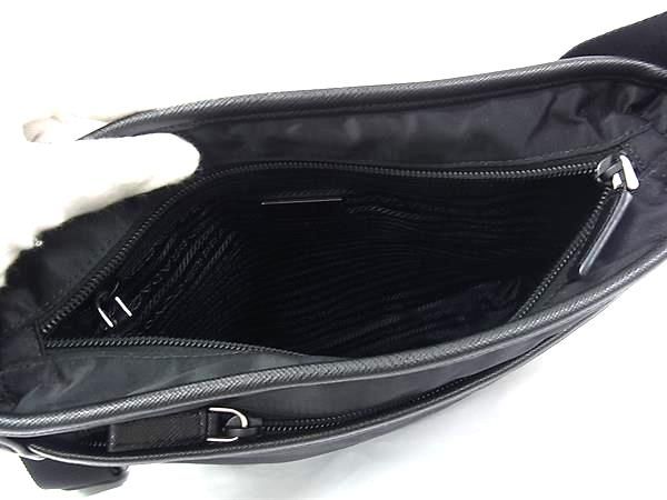 Prada Tessuto Nylon Crossbody Shoulder Bag Black — view 5