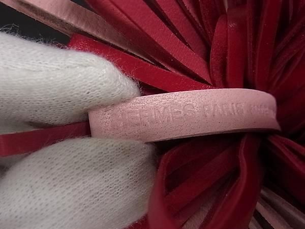 Hermes Carmen Leather Silver Key Holder Key Sling Bag Charm Pink — view 3