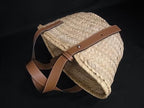 Loewe Anagram Basket Bag Raffia Leather Handbag Beige — view 3