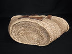 Loewe Anagram Basket Raffia Leather Handbag Tote Beige — view 4
