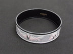 Hermes Enamel GM Cloisonne Bracelet Bangle Black Pink — view 2