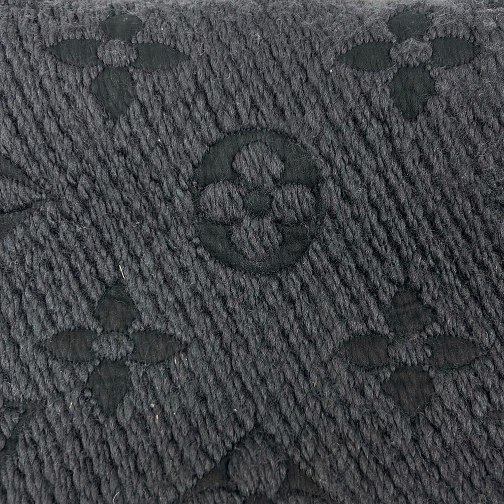 Louis Vuitton Scarf Logomania Anthracite Wool Silk — view 4