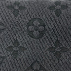Louis Vuitton Scarf Logomania Anthracite Wool Silk — view 4