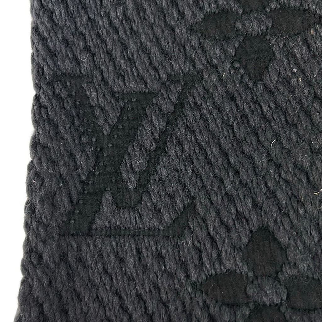 Louis Vuitton Scarf Logomania Anthracite Wool Silk — view 3