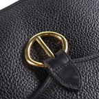 Dior CD Logo Shoulder Bag Black Leather Gold — view 7