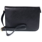 Dior CD Logo Shoulder Bag Black Leather Gold — view 2
