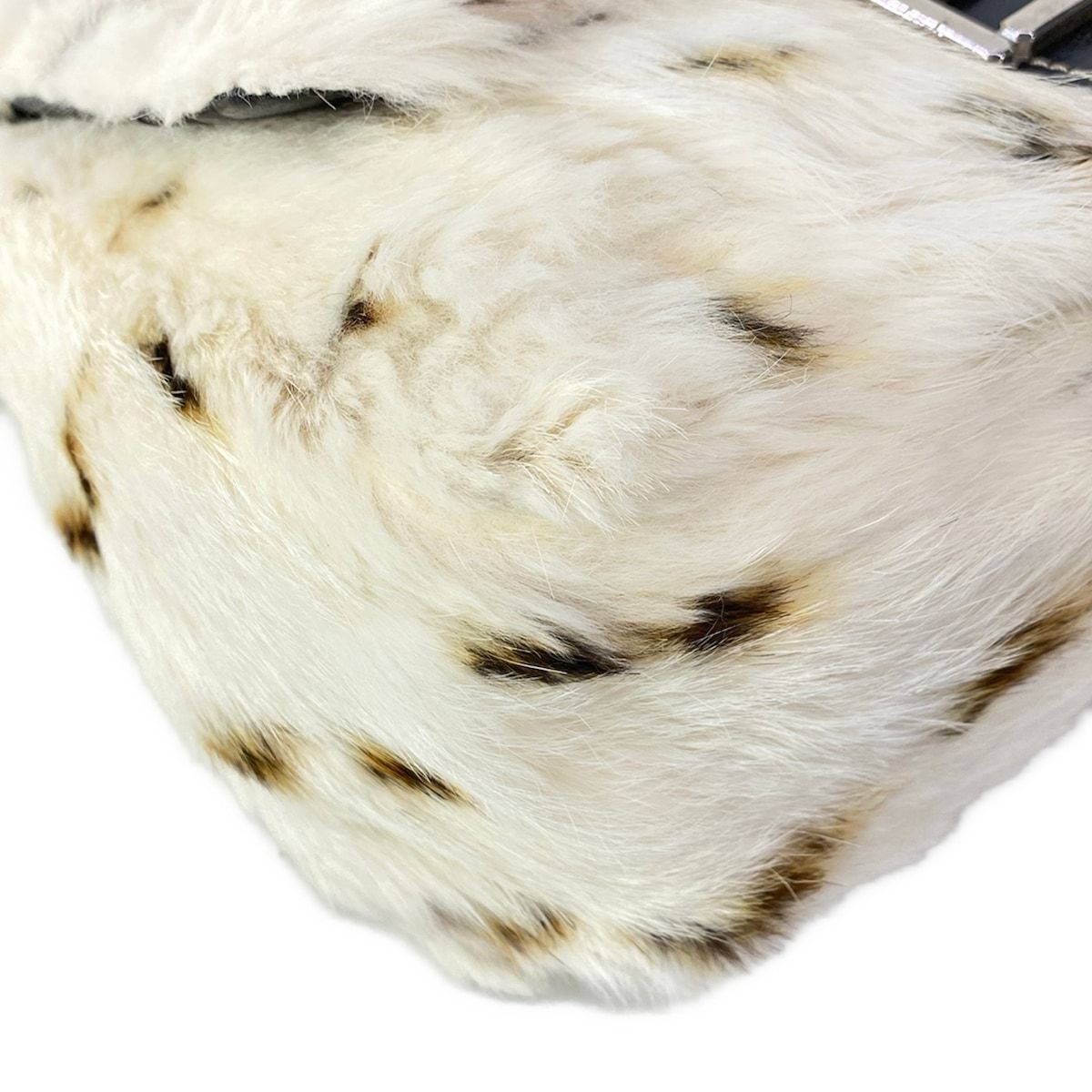 Fendi Shoulder Bag Mamma Bucket Ivory Dark Brown Leather Fur — view 7