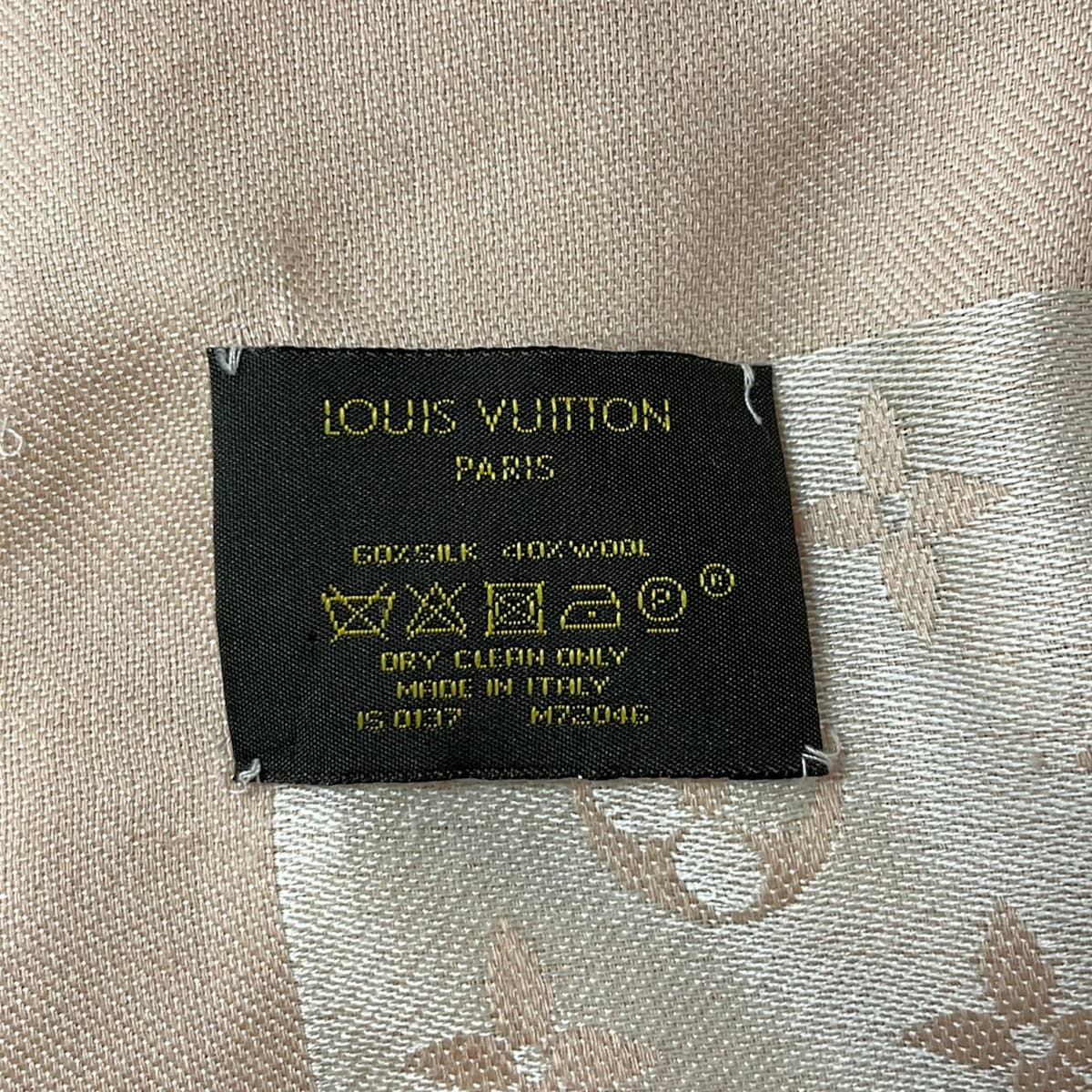 Louis Vuitton Shawl Monogram Denim Rose Wool Scarf — view 2