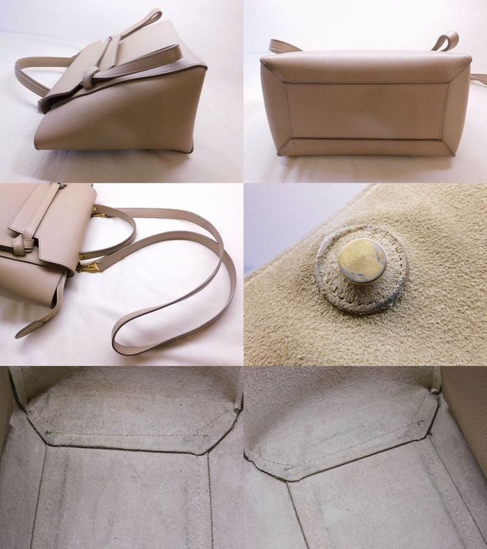Celine Belt Bag Micro Greige 2-Way Leather — view 4