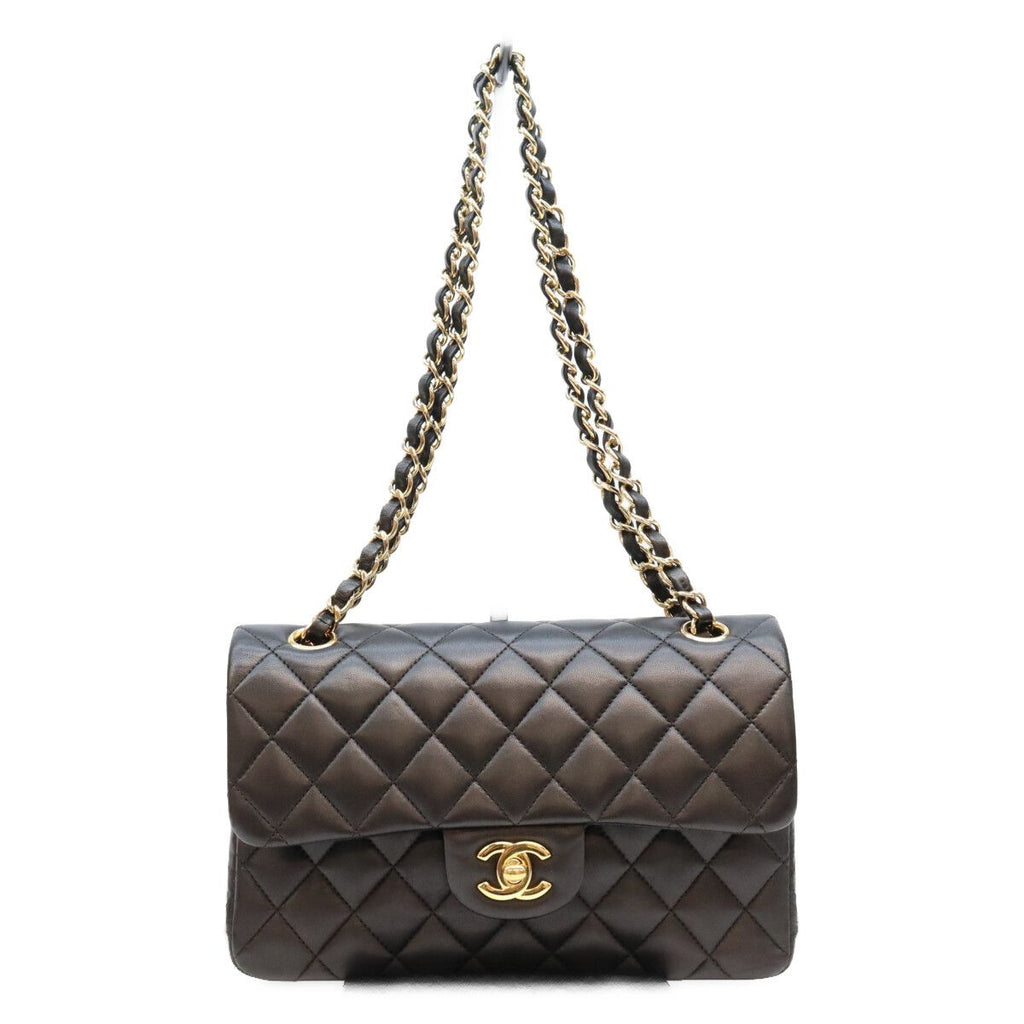 Chanel Black Lambskin Quilted 23 Shoulder Bag