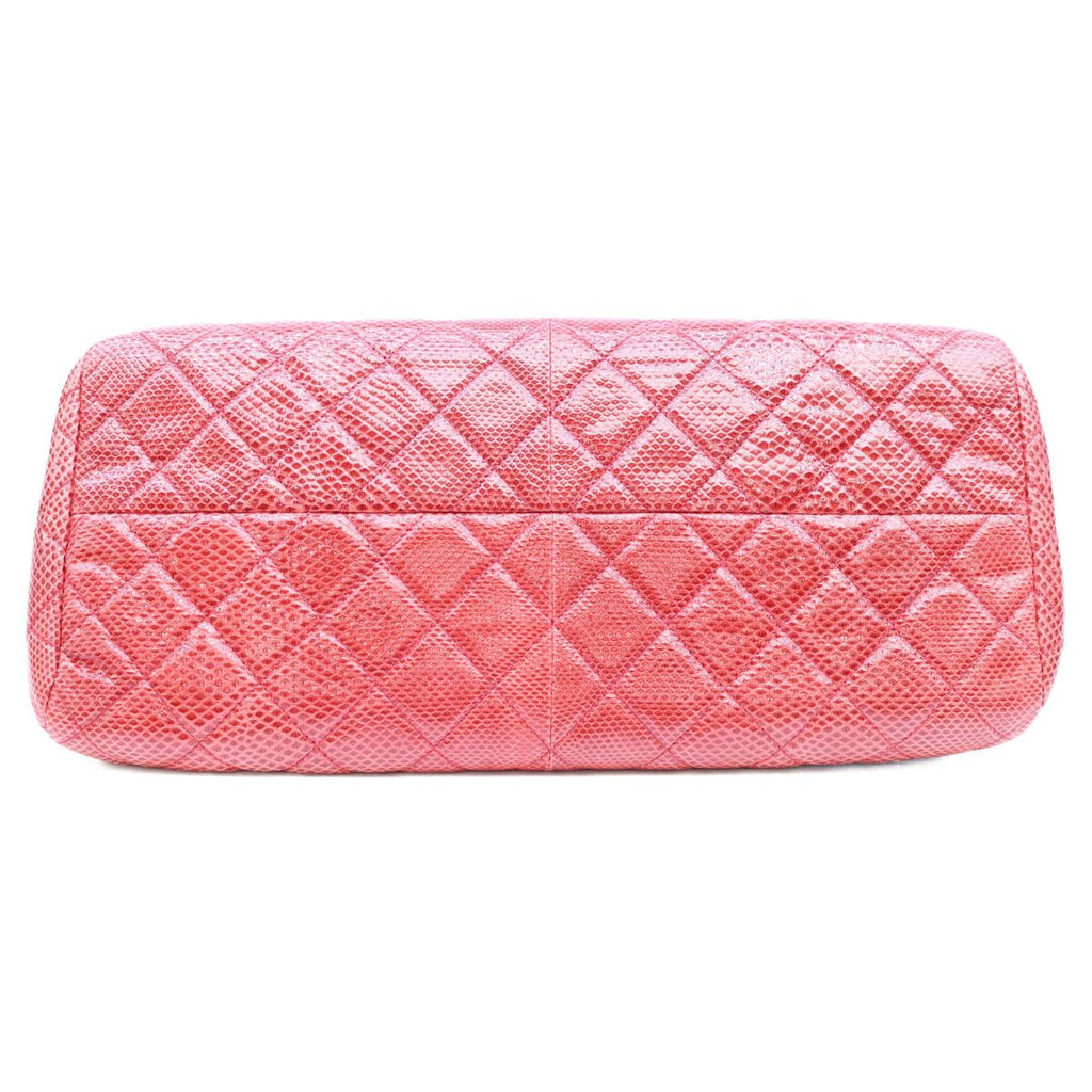 Chanel Red Exotic Leather Silver Bowling Shoulder Bag — view 5