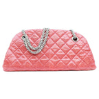 Chanel Red Exotic Leather Silver Bowling Shoulder Bag — view 3