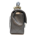 Chanel Black Lambskin Top Handle Mini Quilted 20 — view 4