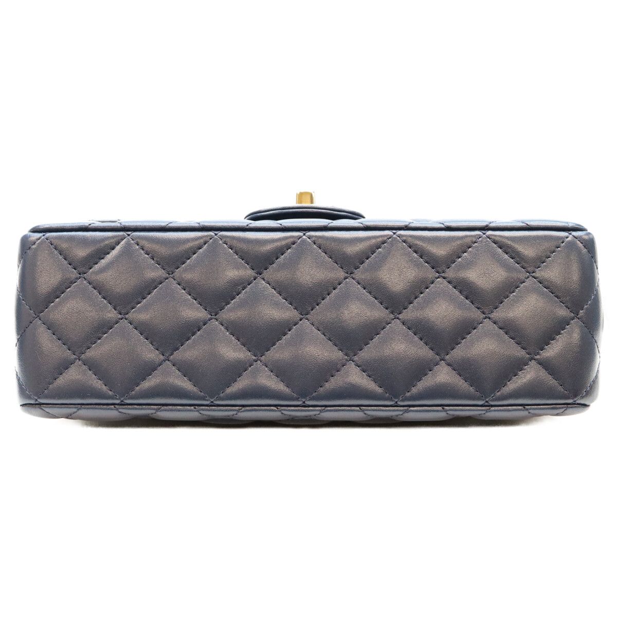 Chanel Navy Lambskin Bijou Chain Top Handle Quilted 23 — view 5