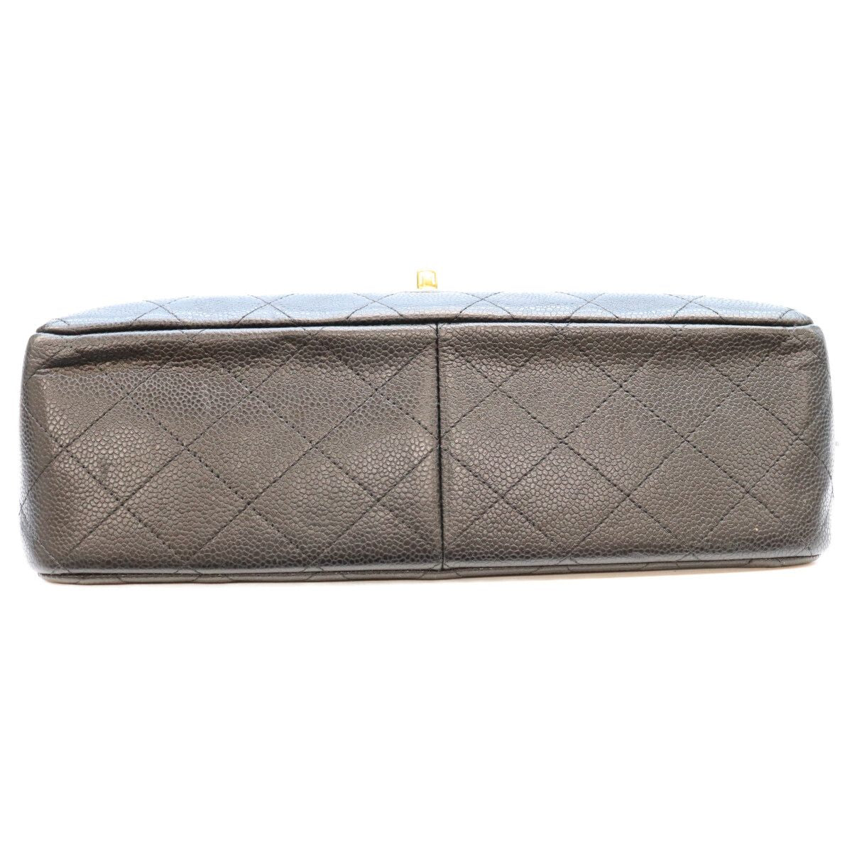 Chanel Black Caviar Double Flap Maxi Quilted 30 Shoulder Bag — view 5
