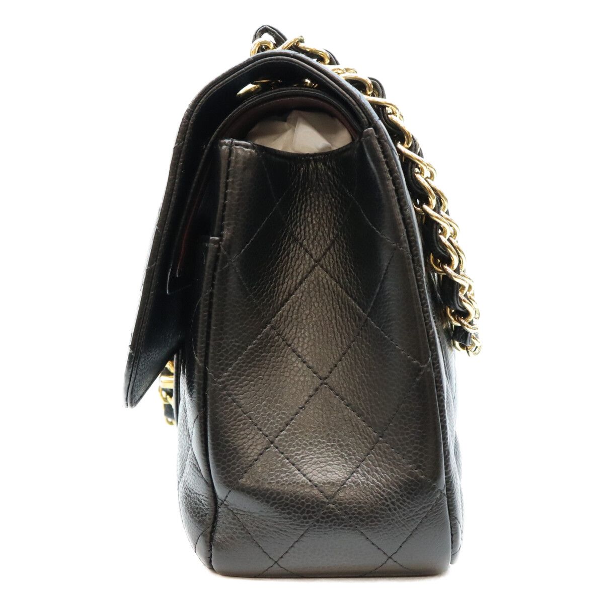 Chanel Black Caviar Double Flap Maxi Quilted 30 Shoulder Bag — view 2