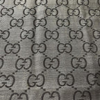 Gucci Shawl Beige Dark Brown GG Pattern Wool Silk Scarf — view 4