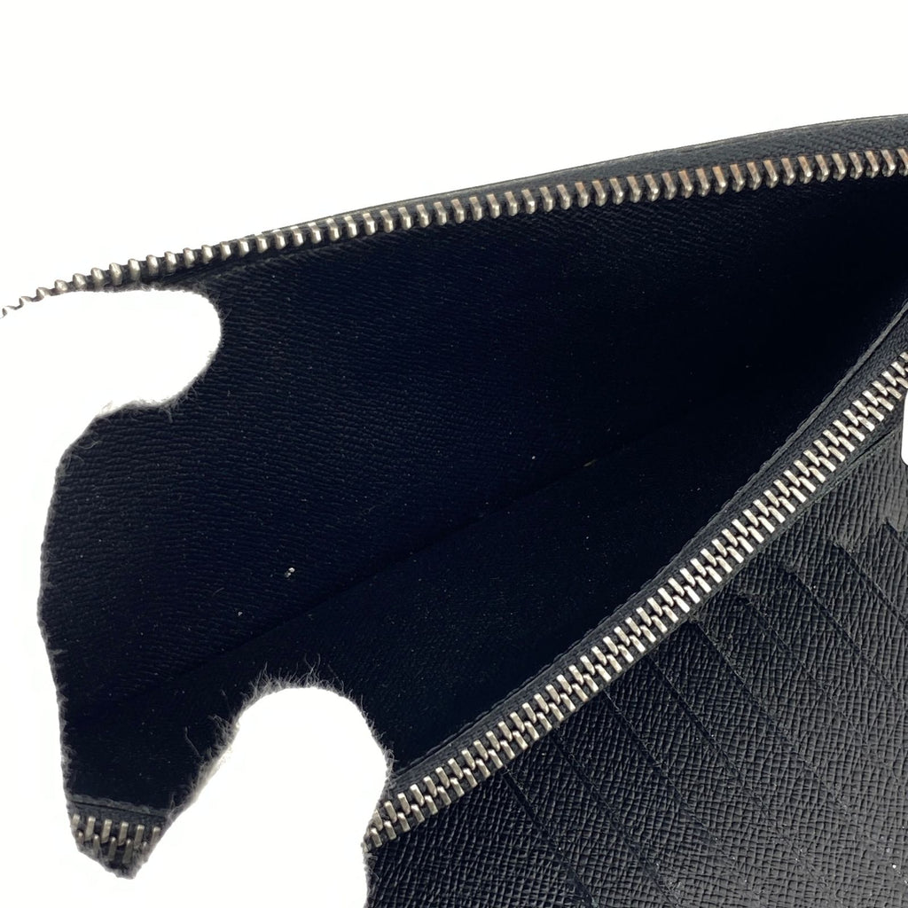 Louis Vuitton Zippy Wallet Vertical Monogram Eclipse Zip Around Black Gray — view 5