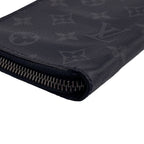 Louis Vuitton Zippy Wallet Vertical Monogram Eclipse Zip Around Black Gray — view 3