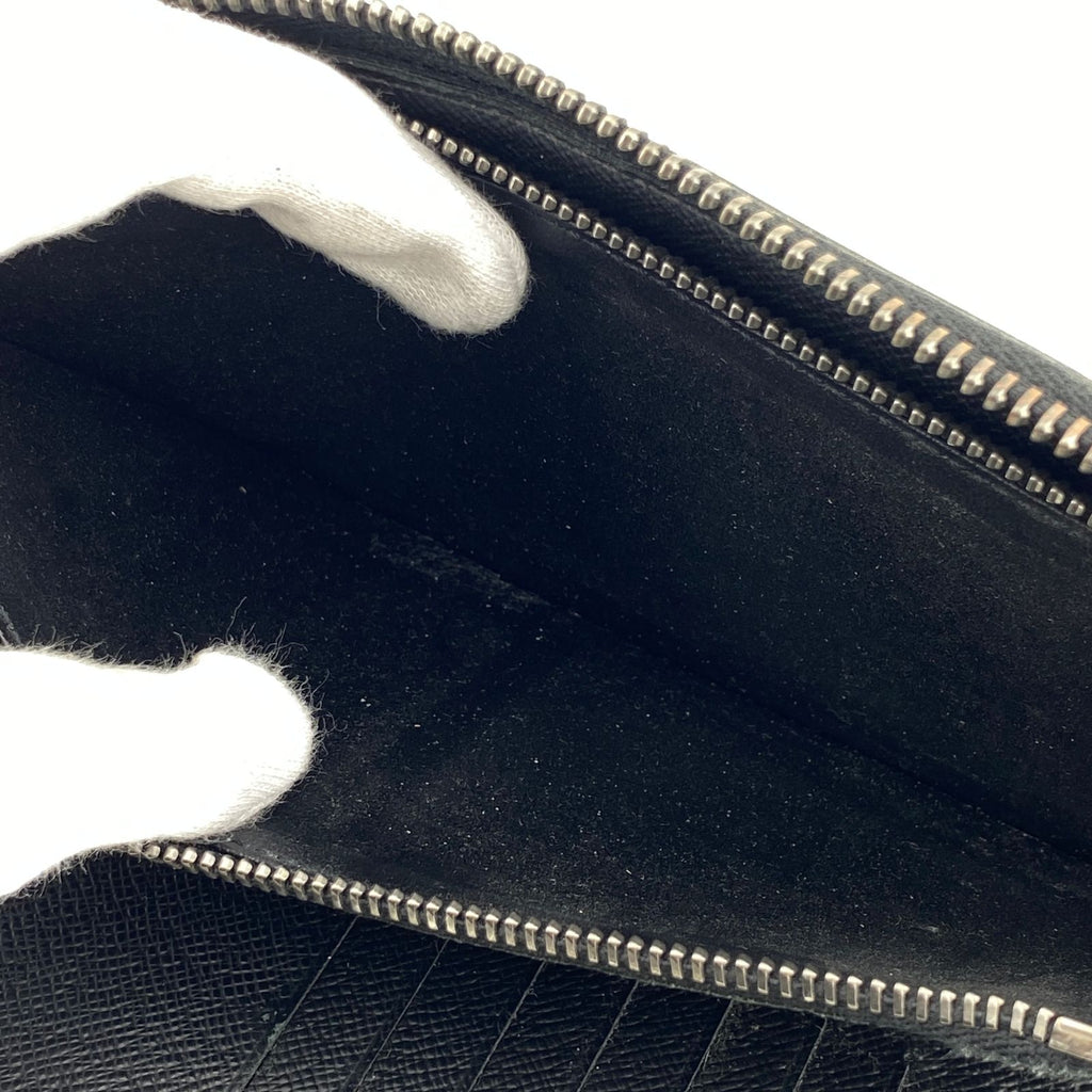 Louis Vuitton Zippy Wallet Vertical Monogram Eclipse Zip Around Black Gray — view 6