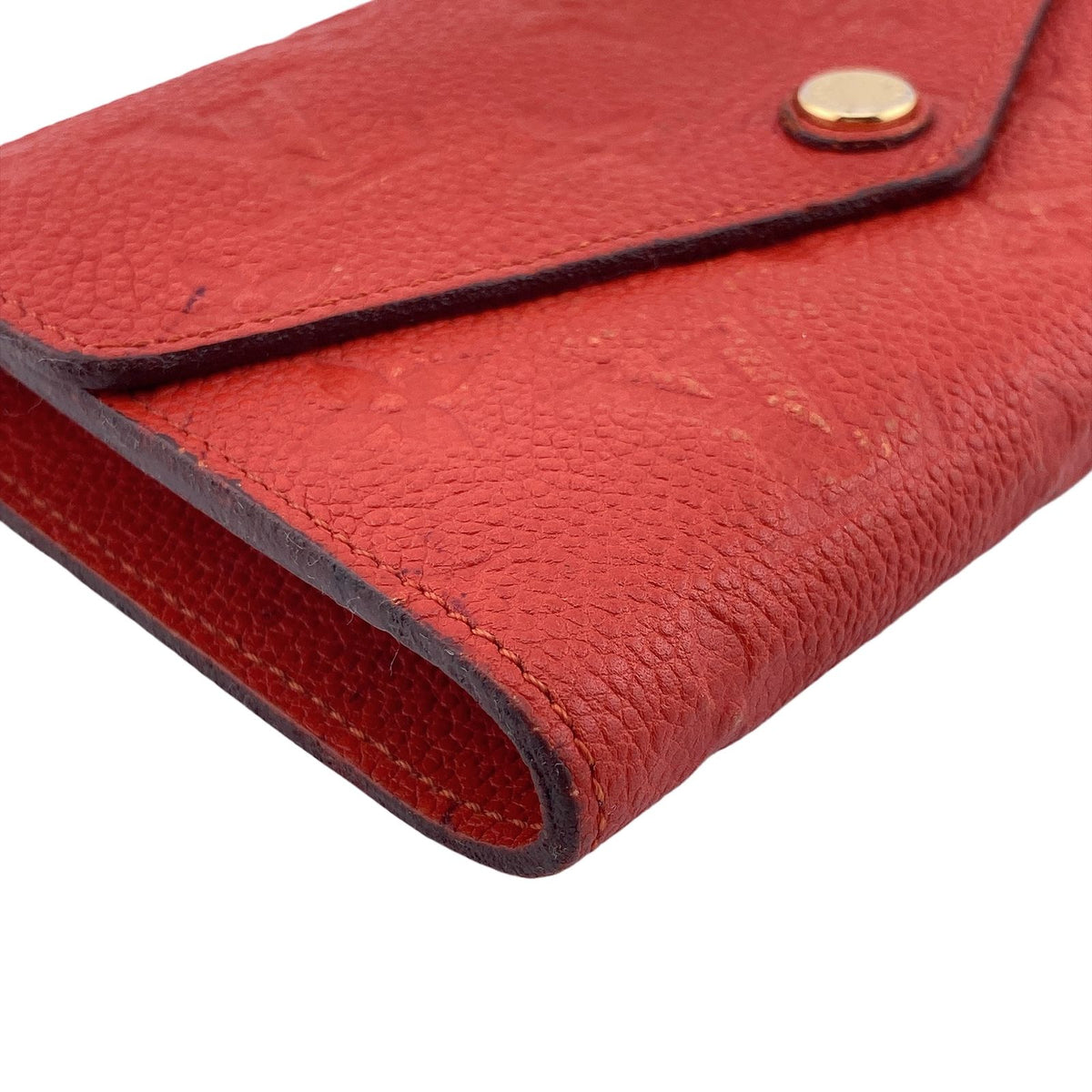 Louis Vuitton Portefeuille Curieuse Monogram Empreinte Red Trifold Wallet — view 2