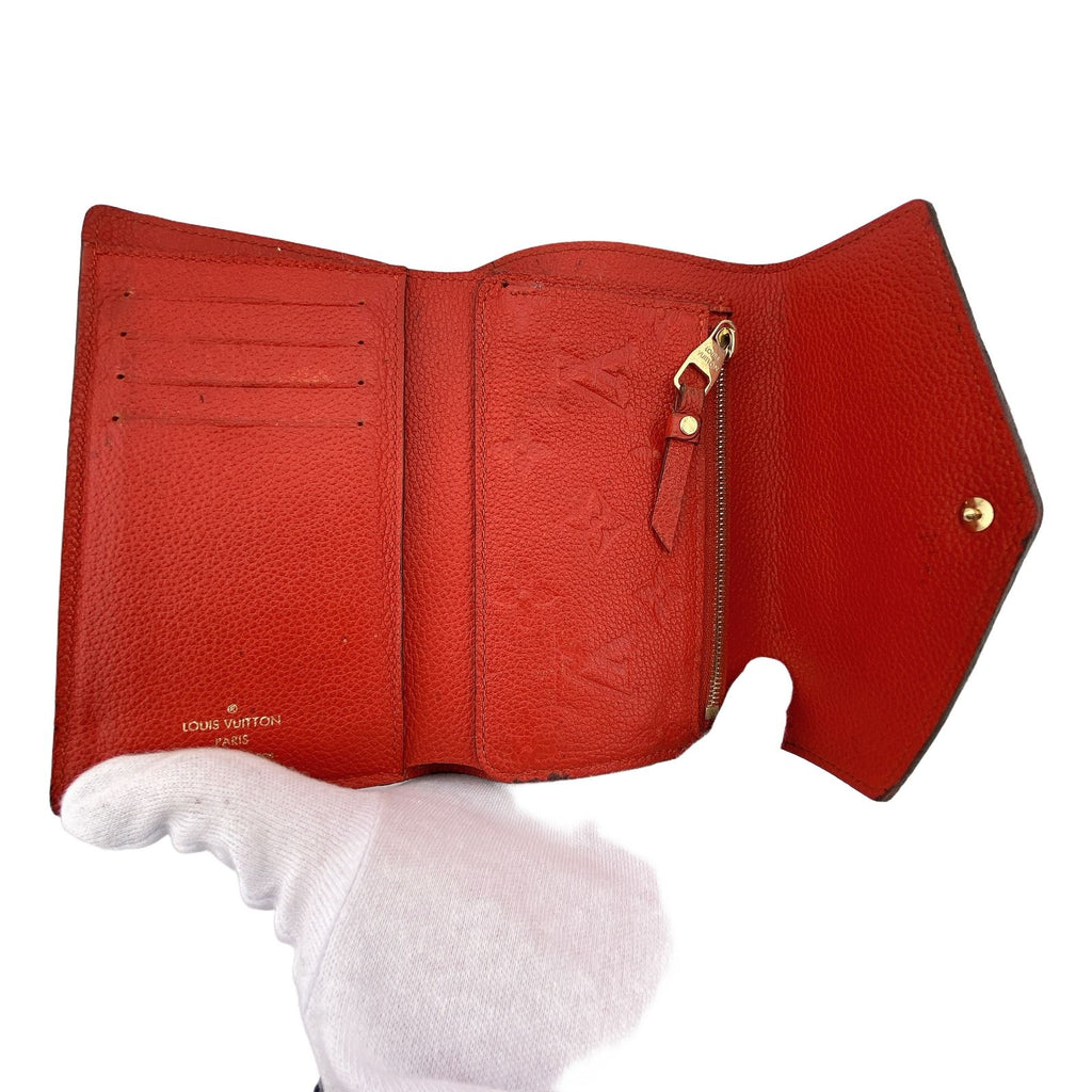 Louis Vuitton Portefeuille Curieuse Monogram Empreinte Red Trifold Wallet — view 4