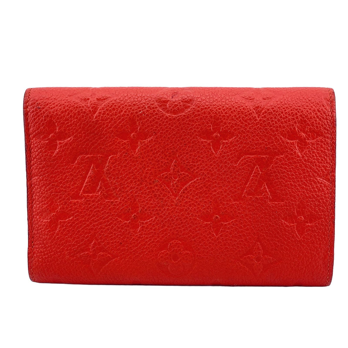 Louis Vuitton Portefeuille Curieuse Monogram Empreinte Red Trifold Wallet