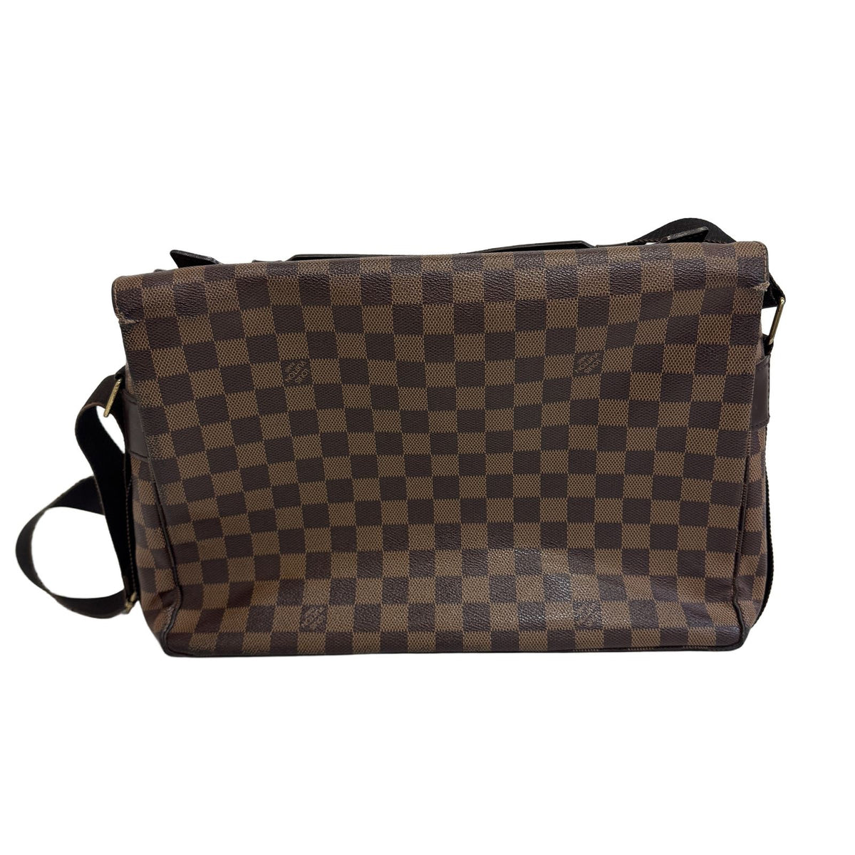 Louis Vuitton Damier Broadway Shoulder Bag Leather Brown