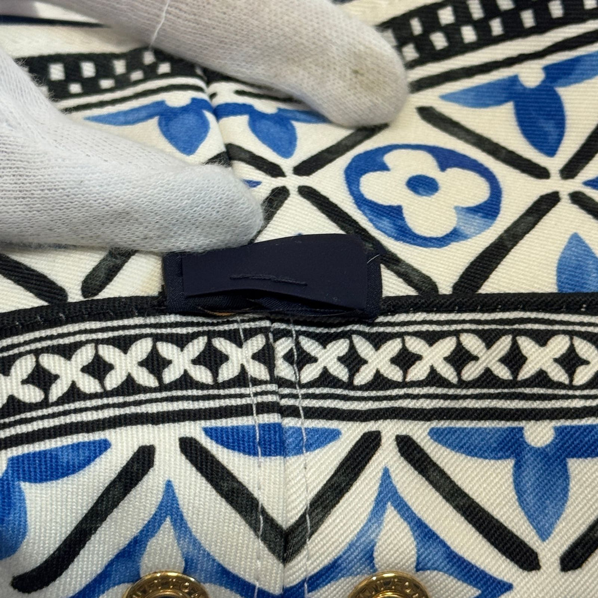 Louis Vuitton Daily Glam Monogram Tile Hat M Cotton Blue Hat — view 7