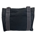 Hermes Fourre Tout Besace MM Shoulder Bag Canvas Black Flap Snap Button Closure