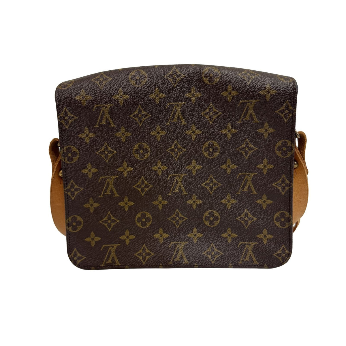 Louis Vuitton Cartouchiere GM Monogram Canvas Brown Shoulder Bag