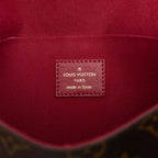 Louis Vuitton Monogram Pochette Felicie Chain Shoulder Bag Brown Fuchsia Leather — view 5