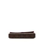 Louis Vuitton Monogram Pochette Felicie Chain Shoulder Bag Brown Fuchsia Leather — view 3