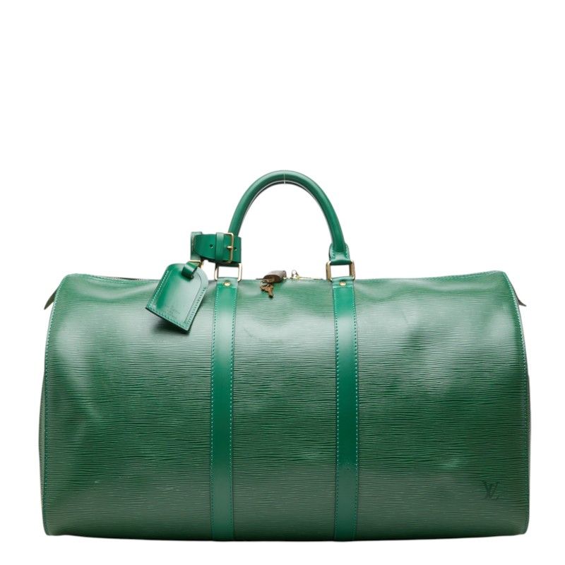 Louis Vuitton Epi Keepall 50 Boston Bag Borneo Green Leather