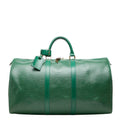 Louis Vuitton Epi Keepall 50 Boston Bag Borneo Green Leather
