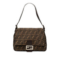Fendi Zucca Bag Brown Canvas Leather
