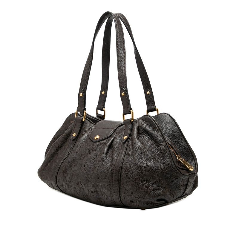 Louis Vuitton Monogram Mahina Lunar PM Handbag Chocolat Brown Leather — view 2
