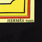 Hermes Carre 90 L'alphabet Des Metiers the Abcs of Work Scarf Yellow Black — view 5