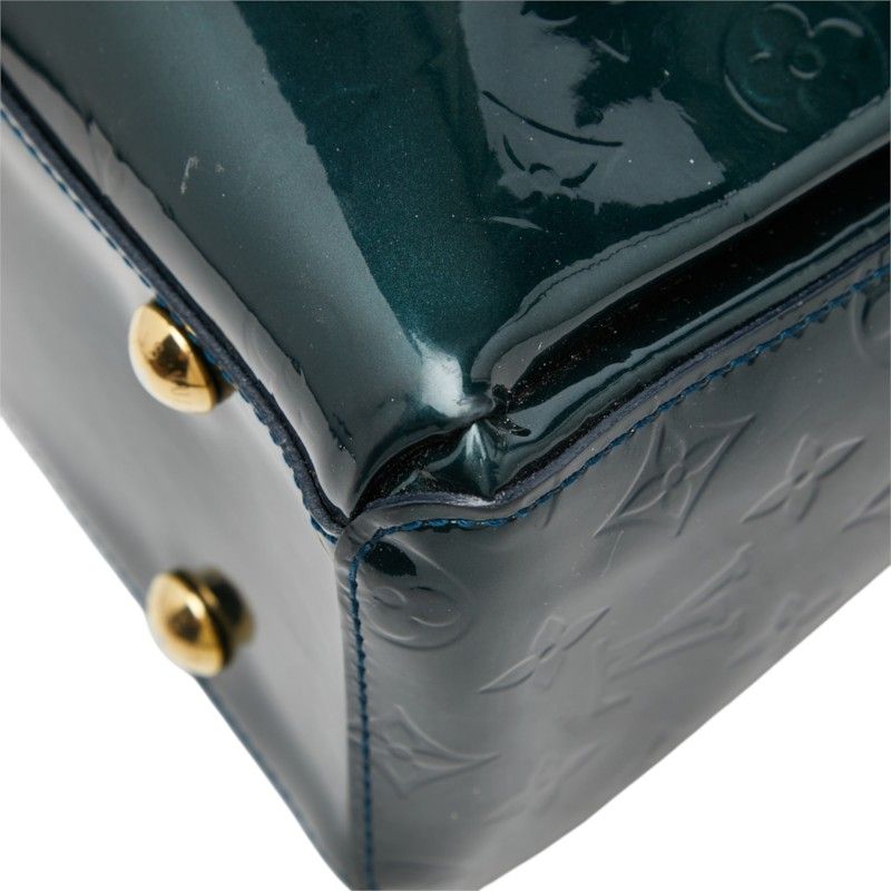 Louis Vuitton Monogram Vernis Melrose Avenue Handbag Bleu Nuit Green Patent — view 4