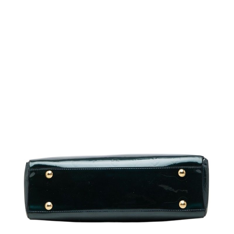 Louis Vuitton Monogram Vernis Melrose Avenue Handbag Bleu Nuit Green Patent — view 3
