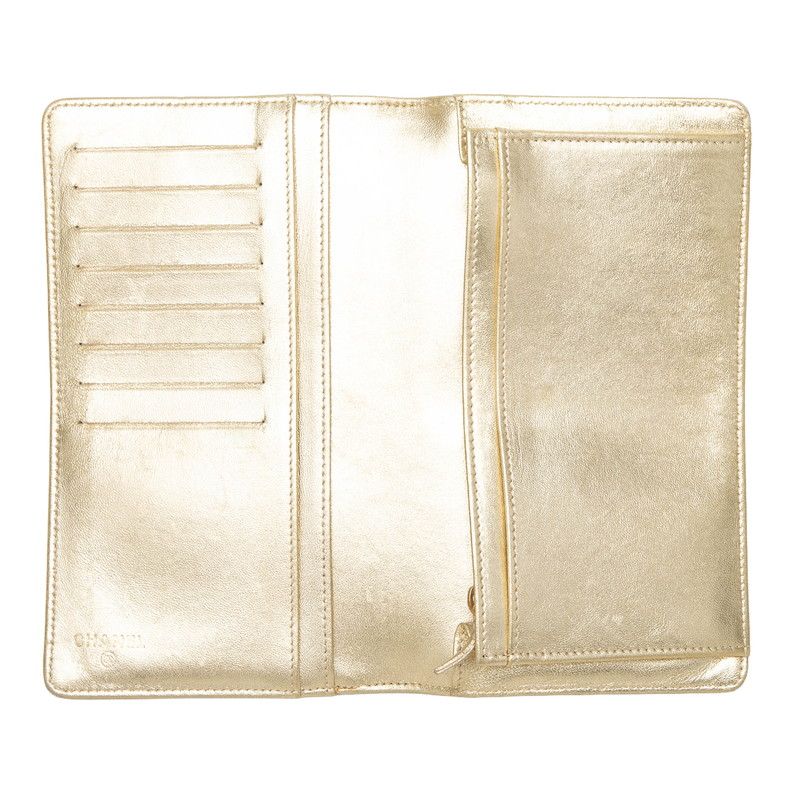 Chanel Icon Symbol Charm Wallet Gold Patent Leather — view 4