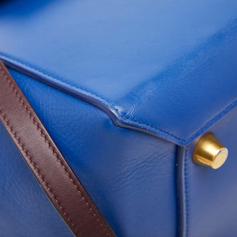 Celine Belt Bag Mini 2-Way Blue Black Leather — view 5