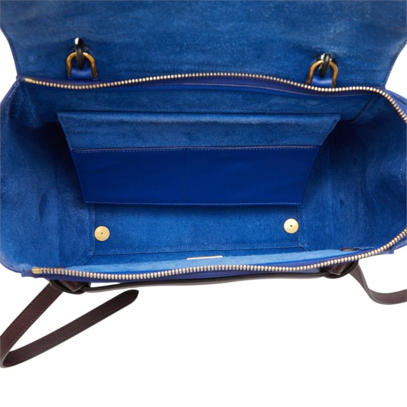 Celine Belt Bag Mini 2-Way Blue Black Leather — view 8