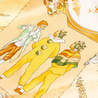 Hermes Carre 90 le Carnaval de Venise Scarf Beige Silk — view 5