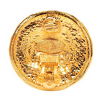 Chanel CC Logo Round Earrings Ear Clips Gold Plated — view 3