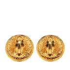 Chanel CC Logo Round Earrings Ear Clips Gold Plated — view 2