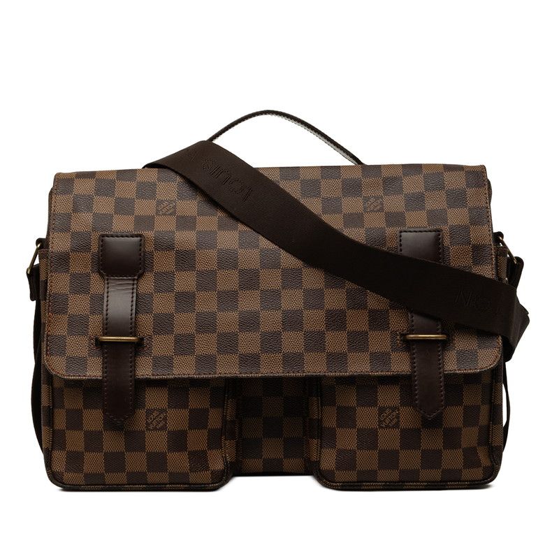 Louis Vuitton Damier Broadway 2-Way Shoulder Bag Brown Leather